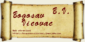 Bogosav Vićovac vizit kartica
